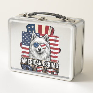 Amerikaanse Eskimo Vader Patriottische Vintage Hon