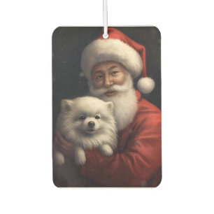 Amerikaanse Eskimohond met Kerstman Feestelijke Ke Luchtverfrisser