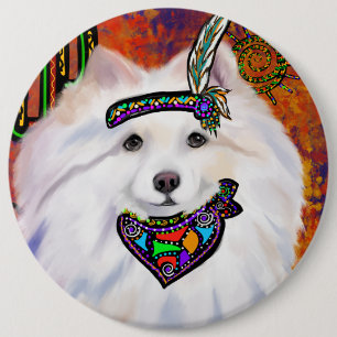 Amerikaanse Eskimohond Ronde Button 6,0 Cm