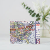 AMERIKAANSE EXPRESS SHIPPING BRIEFKAART (Staand voorkant)