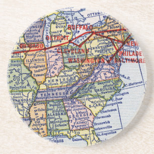 AMERIKAANSE EXPRESS SHIPPING ZANDSTEEN ONDERZETTER