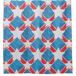 Amerikaanse familie patriottische zomer Feestdagen Douchegordijn