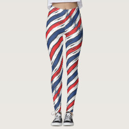 Amerikaanse Familie Patriottische Zomer Feestdagen Leggings