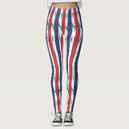 Amerikaanse familie patriottische zomer Feestdagen Leggings