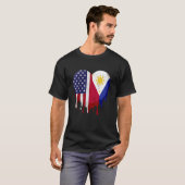 Amerikaanse Filippijnse vlag T-shirt (Voorkant volledig)