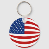 Amerikaanse Fisheye Flag Sleutelhanger (Voorkant)