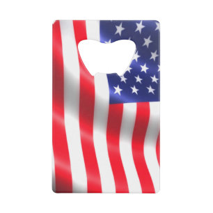 Amerikaanse Flag Bottle Open Credit Kaart grootte Kredietkaart Flessenopener
