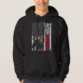 Amerikaanse Flag Brother Beer Autism Awareness Sup Hoodie (Voorkant)