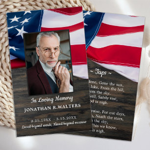 Amerikaanse Flag Custom Foto Militaire Kaart gebed