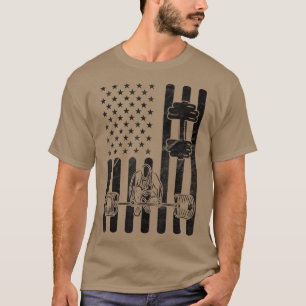 Amerikaanse Flag Deadlift Workout Gym Fitness Eerc T-shirt