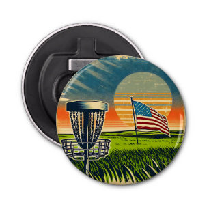 Amerikaanse Flag Disc Golf  Sun Button Flesopener