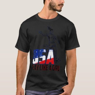 Amerikaanse Flag Football Team Game Goal Score Pla T-shirt