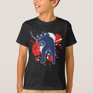 Amerikaanse Flag Hockey Player - American Ice Hock T-shirt