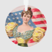 Amerikaanse Flag Lady Liberty Independence Ornament (achterkant)