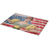 Amerikaanse Flag Lady Liberty Independence Snijplank (Hoek)