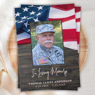 Amerikaanse Flag Memorial Bedankkaart