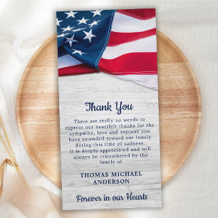 Amerikaanse Flag Memorial Veteran Bedankkaart