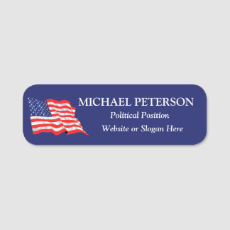 Amerikaanse FLAG Political Campapaign Custom Naamplaatje
