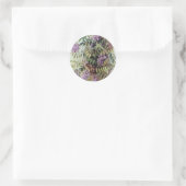 -Amerikaanse flora met paarse bloemen Ronde Sticker (Tas)