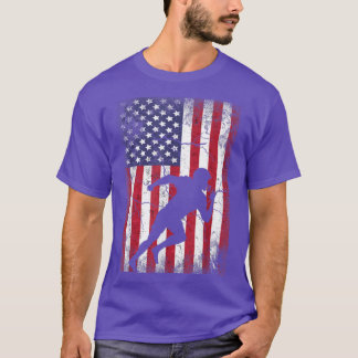 Amerikaanse Football Amerikaanse vlag op 4 juli ma T-shirt