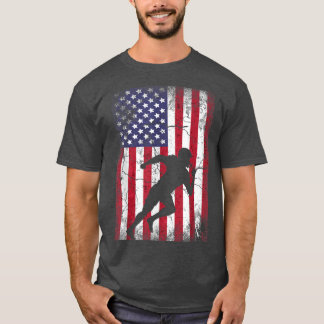 Amerikaanse Football Amerikaanse vlag op 4 juli ma T-shirt