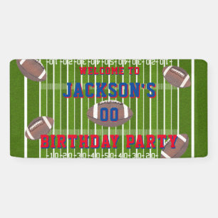Amerikaanse Football Birthday Party Spandoek