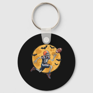 Amerikaanse Football Fan Skeleton Halloween Mannen Sleutelhanger