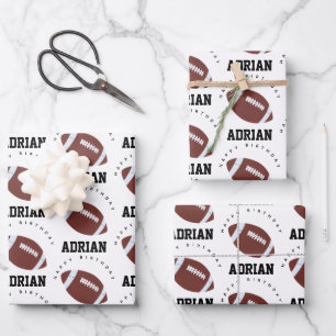 Amerikaanse Football Gridiron Ball Birthday Name Inpakpapier Vel