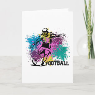 Amerikaanse Football Grungy Color Splashes Kaart