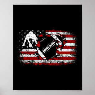Amerikaanse Football Lineman Offsive Player Appare Poster