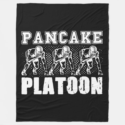 Amerikaanse Football Lineman Pancake Platoon Playe Fleece Deken (Voorkant)