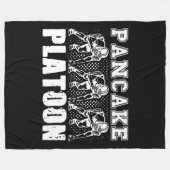 Amerikaanse Football Lineman Pancake Platoon Playe Fleece Deken (Voorkant (Horizontaal))
