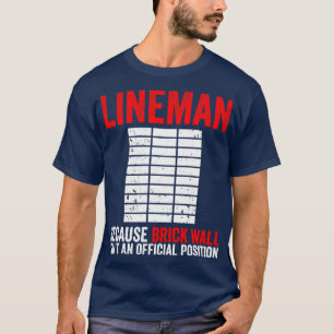 Amerikaanse Football Offenant Lineman T-shirt