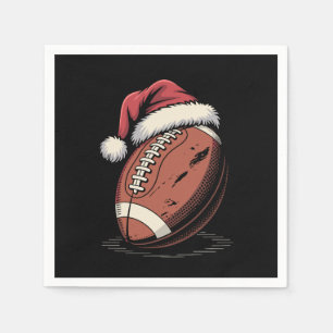 Amerikaanse Football Santa Hat Sports Kerstmis Servet