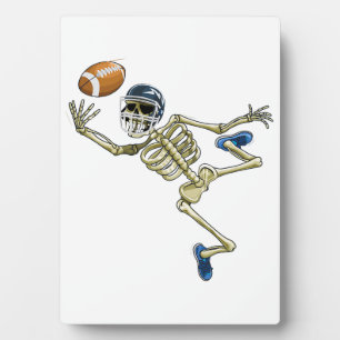 Amerikaanse Football Skeleton Halloween Mannen Boy Fotoplaat