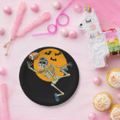 Amerikaanse Football Skeleton Halloween Mannen Boy Papieren Bordje (Feest)