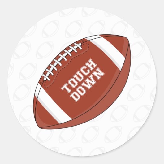 Amerikaanse Football Sticker Sheet (Voorkant)