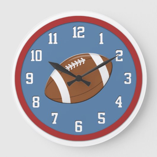 Amerikaanse Football Wall Clock Grote Klok (Voorkant)