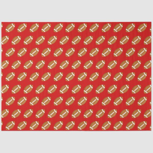 Amerikaanse Footballs op rood Tissuepapier (Voorkant)