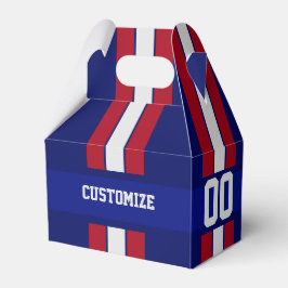 Amerikaanse Footballs team kleuren rood wit en bla Bedankdoosjes