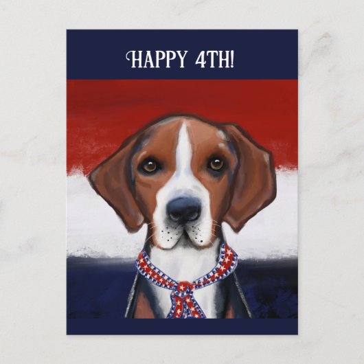 Amerikaanse Foxhound Briefkaart (Voorkant)