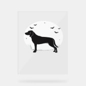 Amerikaanse Foxhound Dog - Halloween Moon Silhouet Acryl Bord (Voorkant)