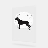 Amerikaanse Foxhound Dog - Halloween Moon Silhouet Acryl Bord (Hoek)