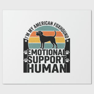 Amerikaanse Foxhound Emotionele Ondersteuning Mens Cadeaupapier