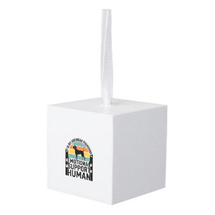 Amerikaanse Foxhound Emotionele Ondersteuning Mens Kubus Ornament