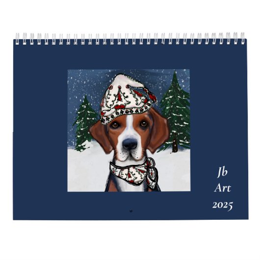 Amerikaanse Foxhound Kalender (Achterkant)