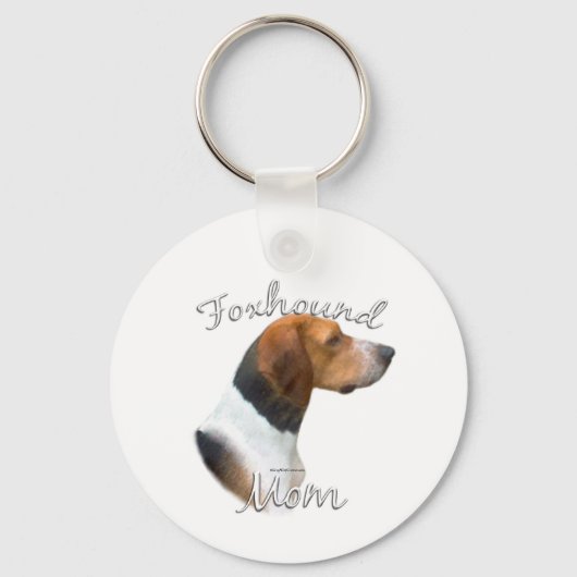 Amerikaanse foxhound mam 2 sleutelhanger (Voorkant)