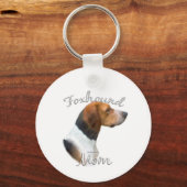 Amerikaanse foxhound mam 2 sleutelhanger (Achterkant)