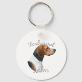 Amerikaanse foxhound mam 2 sleutelhanger (Achterkant)