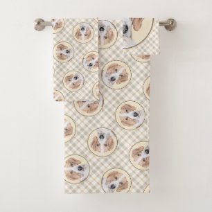 Amerikaanse Foxhound Red Walker Schattigee schilde Bad Handdoek